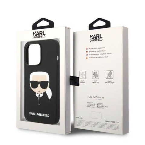 Etui na telefon iPhone 14 Pro Karl Lagerfeld czarne hardcase MagSafe