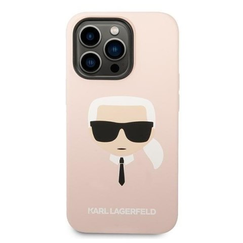 Etui na telefon iPhone 14 Pro Karl Lagerfeld jasnoróżowe MagSafe