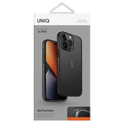 Etui na telefon iPhone 14 Pro UNIQ Air Fender szary / smoked grey