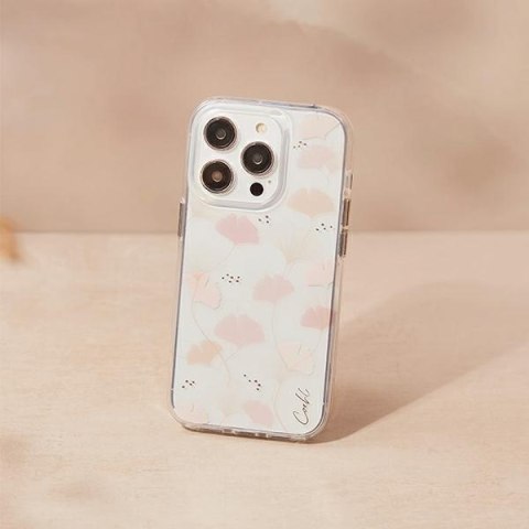 Etui na telefon iPhone 14 Pro UNIQ Coehl Meadow różowy spring pink