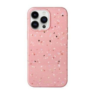 Etui na telefon iPhone 14 Pro UNIQ Coehl Terrazzo różowy coral pink