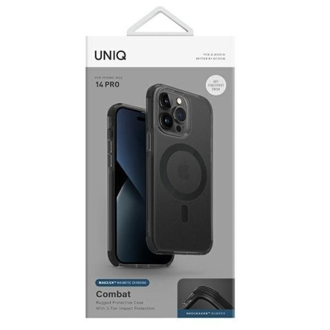 Etui na telefon iPhone 14 Pro UNIQ Combat MagClick czarny/concrete charcoal