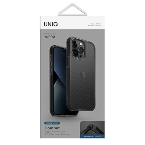 Etui na telefon iPhone 14 Pro UNIQ Combat czarny carbon black