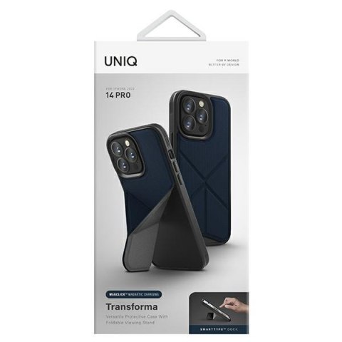 Etui na telefon iPhone 14 Pro UNIQ Transforma MagClick Charging niebieskie