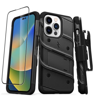 Etui iPhone 14 Pro ZIZO BOLT Series czarne + szkło