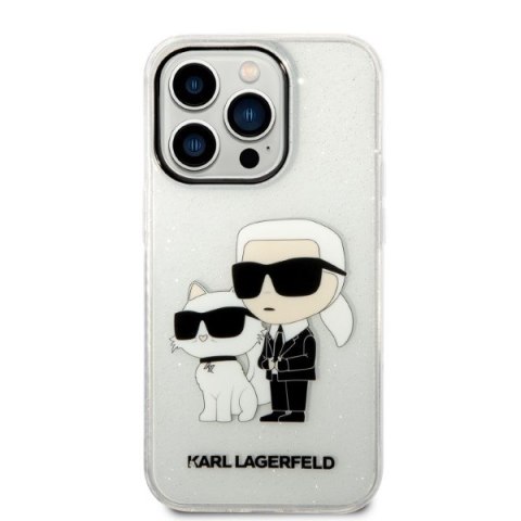 Etui na telefon iPhone 14 Pro Karl Lagerfeld transparentne hardcase GLIT NFT