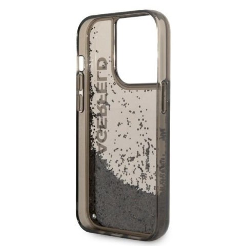 Etui na telefon iPhone 14 Pro Karl Lagerfeld czarne hardcase Liquid Glitter