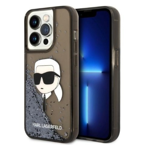 Etui na telefon iPhone 14 Pro Karl Lagerfeld czarne hardcase Glitter