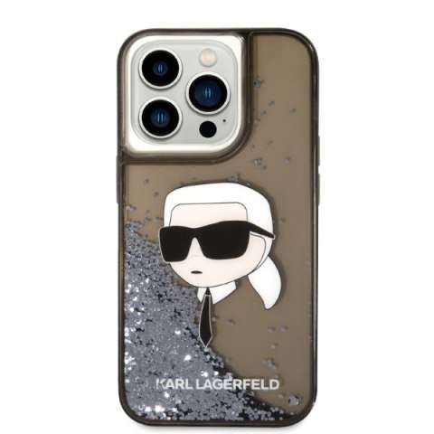 Etui na telefon iPhone 14 Pro Karl Lagerfeld czarne hardcase Glitter