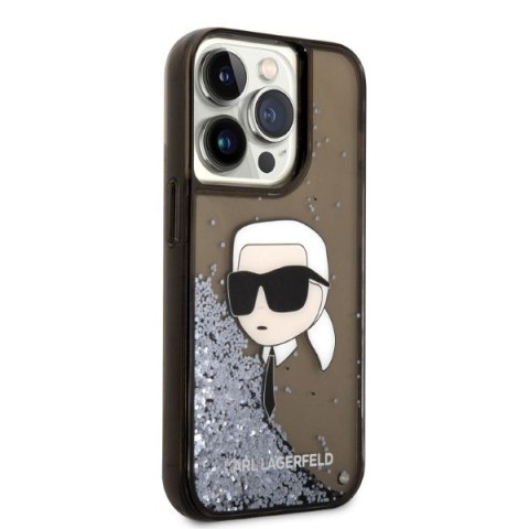 Etui na telefon iPhone 14 Pro Karl Lagerfeld czarne hardcase Glitter