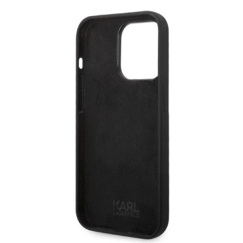 Etui na telefon iPhone 14 Pro Karl Lagerfeld czarne silikonowe hardcase