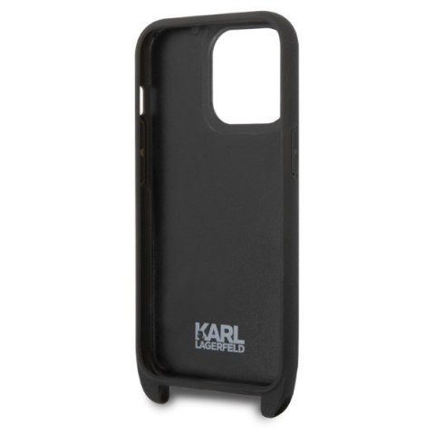 Etui na telefon iPhone 14 Pro Karl Lagerfeld czarne hardcase z logo