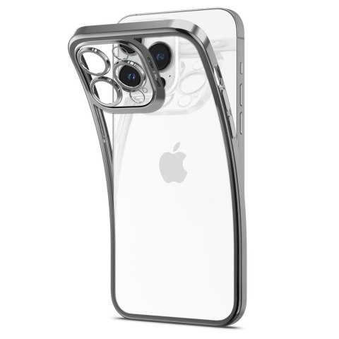 Etui na telefon iPhone 14 Pro Spigen Optik Crystal szare chromowane