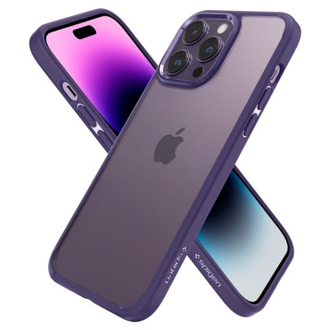 Etui na telefon iPhone 14 Pro Spigen Ultra Hybrid głębokie fioletowe