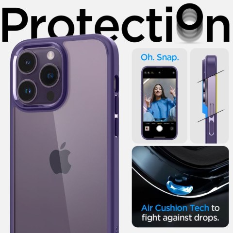 Etui na telefon iPhone 14 Pro Spigen Ultra Hybrid głębokie fioletowe