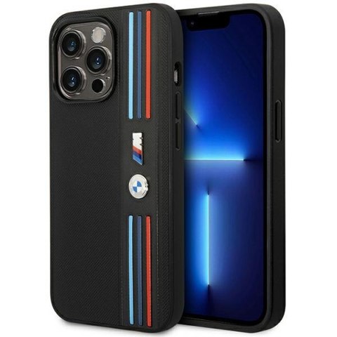 Etui na telefon iPhone 14 Pro BMW czarne Tricolor M Collection