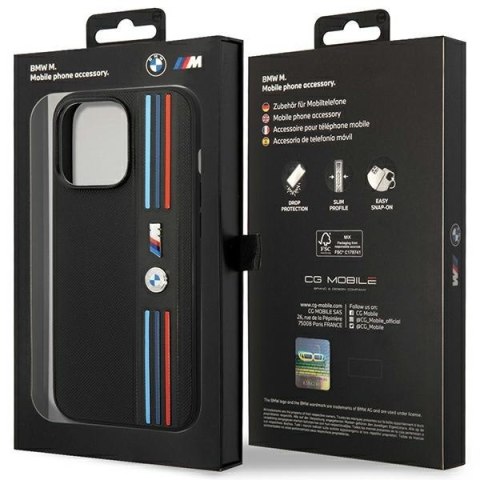 Etui na telefon iPhone 14 Pro BMW czarne Tricolor M Collection