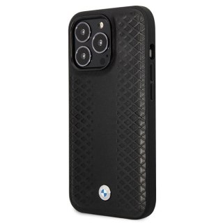 Etui BMW BMHCP14L22RFGK Apple iPhone 14 Pro Leather Diamond Pattern czarny/black