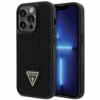 Etui na telefon iPhone 14 Pro Guess czarne hardcase z kryształkami