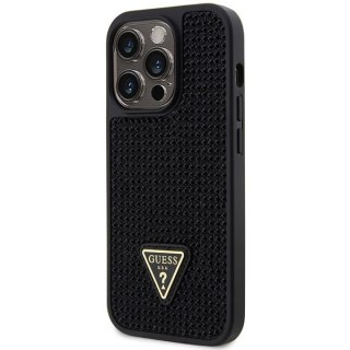 Etui na telefon iPhone 14 Pro Guess czarne hardcase z kryształkami