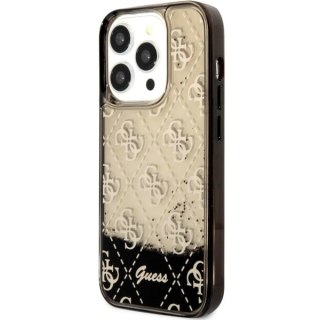 Etui na telefon iPhone 14 Pro Guess czarne hardcase Liquid Glitter