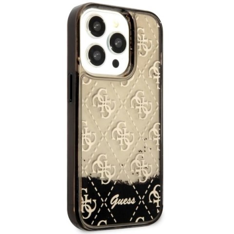 Etui na telefon iPhone 14 Pro Guess czarne hardcase Liquid Glitter