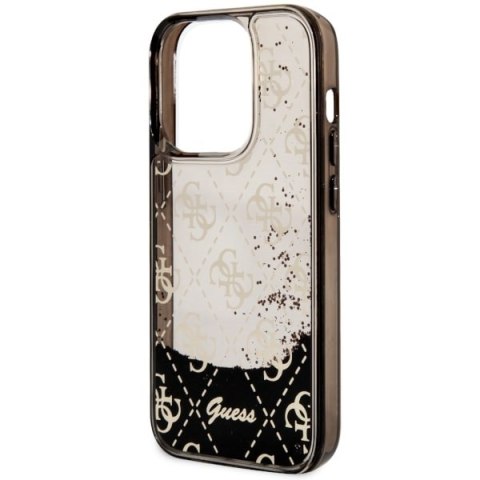 Etui na telefon iPhone 14 Pro Guess czarne hardcase Liquid Glitter