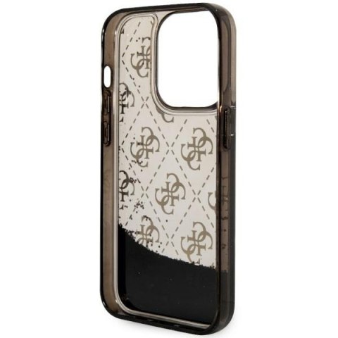 Etui na telefon iPhone 14 Pro Guess czarne hardcase Liquid Glitter