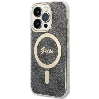 Etui na telefon iPhone 14 Pro Guess 4G MagSafe czarne - styl i ochrona