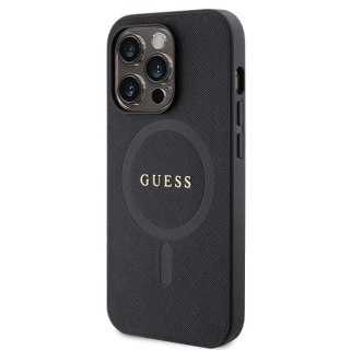 Etui na telefon iPhone 14 Pro Guess Saffiano MagSafe czarne