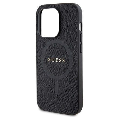 Etui na telefon iPhone 14 Pro Guess Saffiano MagSafe czarne