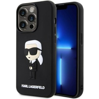 Etui na telefon iPhone 14 Pro Karl Lagerfeld czarne hardcase 3D