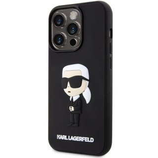 Etui na telefon iPhone 14 Pro Karl Lagerfeld czarne hardcase 3D