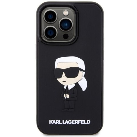 Etui na telefon iPhone 14 Pro Karl Lagerfeld czarne hardcase 3D