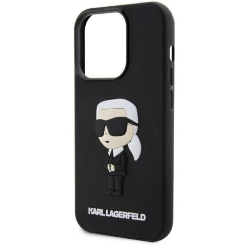 Etui na telefon iPhone 14 Pro Karl Lagerfeld czarne hardcase 3D