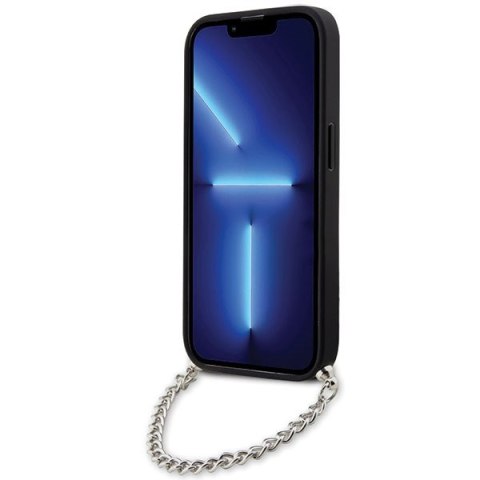 Etui na telefon iPhone 14 Pro Karl Lagerfeld czarne Saffiano Chain