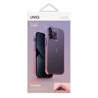 Etui na telefon iPhone 14 Pro UNIQ Combat Duo liliowo-różowy