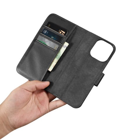 Etui iPhone 14 Pro iCarer Wallet Anti-RFID 2in1 czarne