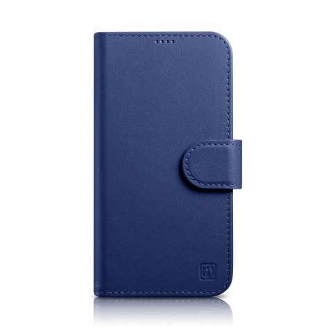 Etui na telefon iPhone 14 Pro iCarer Wallet Anti-RFID 2w1 niebieskie