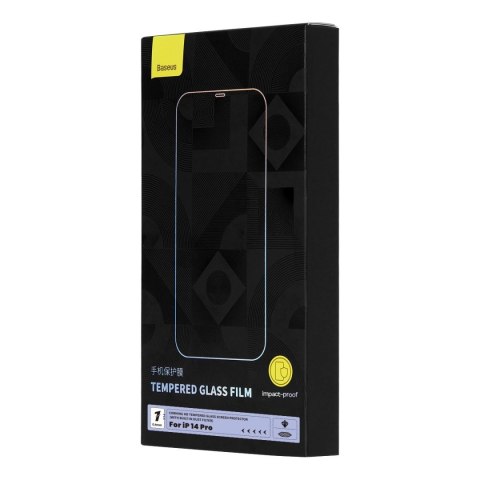 Szkło hartowane iPhone 14 Pro Baseus 0.4mm Corning HD z filtrem pyłowym