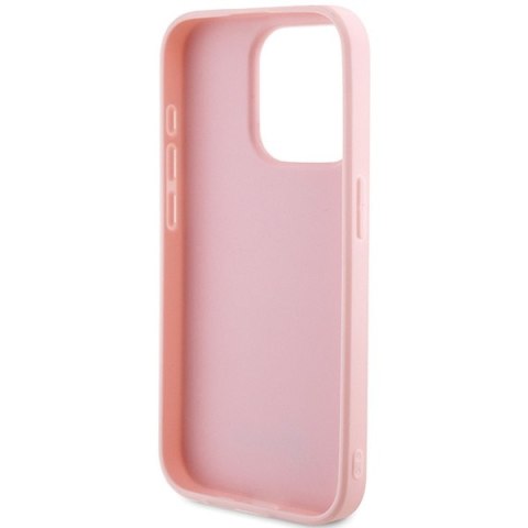 Etui na telefon iPhone 14 Pro Guess różowe hardcase Saffiano Iridescent