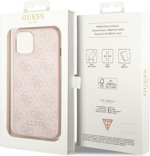 Etui na telefon iPhone 14 Plus/15 Plus Guess różowe hardcase 4G