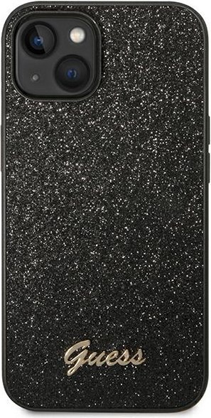 Etui na telefon iPhone 14 Plus / 15 Plus Guess czarne hardcase Glitter