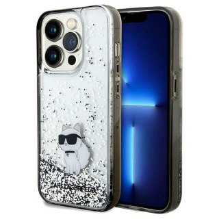 Etui na telefon iPhone 14 Pro Karl Lagerfeld Liquid Glitter Choupette