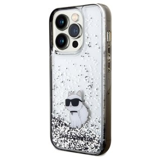 Etui na telefon iPhone 14 Pro Karl Lagerfeld Liquid Glitter Choupette