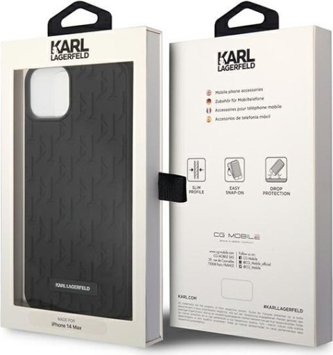 Etui na telefon iPhone 14 Plus / 15 Plus Karl Lagerfeld czarne 3D Monogram