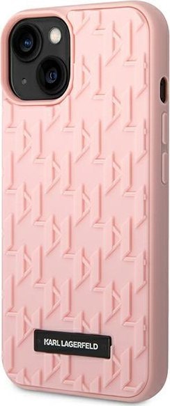 Etui na telefon iPhone 14 Plus/15 Plus Karl Lagerfeld różowe 3D Monogram