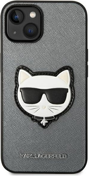 Etui na telefon iPhone 14 Plus / 15 Plus Karl Lagerfeld Saffiano Choupette