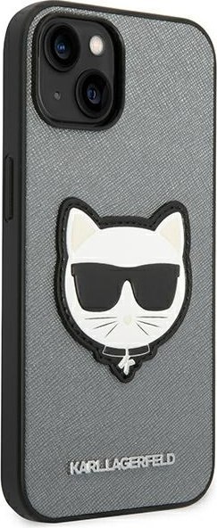 Etui na telefon iPhone 14 Plus / 15 Plus Karl Lagerfeld Saffiano Choupette