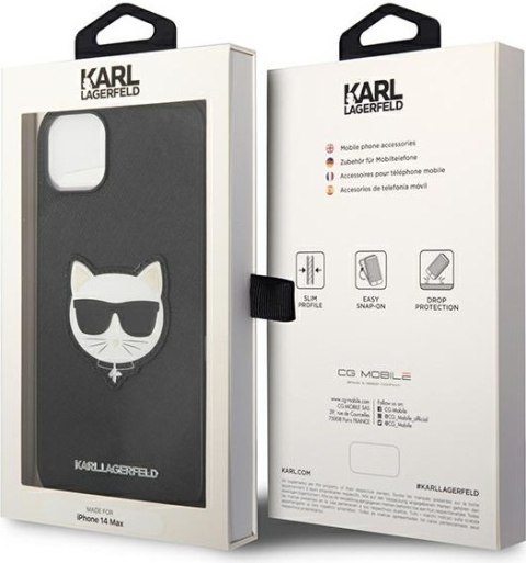 Etui na telefon iPhone 14 Plus / 15 Plus Karl Lagerfeld Choupette czarne